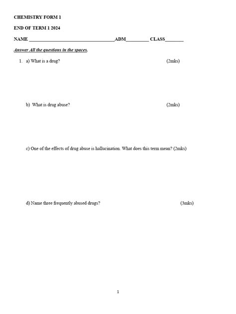 Image result for Chemistry Form 1 PDF