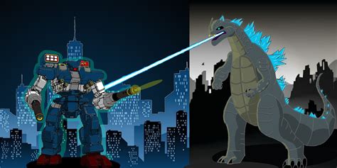 Image result for Robot versus Godzilla