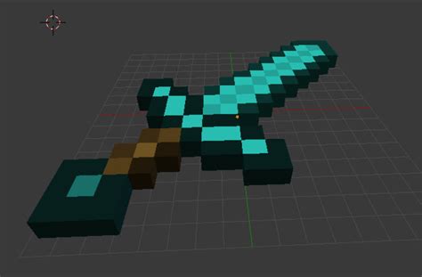 Toradh íomhá ar Minecraft Diamond Sword 3D