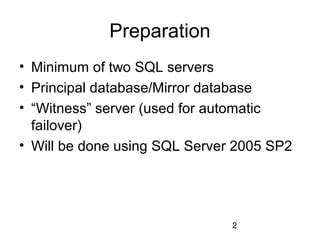 Image result for SQL Server Mirroring Step by Step