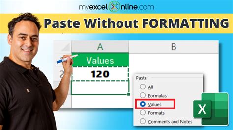 Résultat d’images pour Excel Paste without Formatting