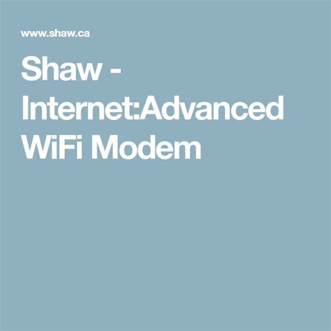 Image result for Shaw Wi-Fi Modem