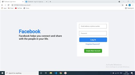 Image result for Facebook.html Page Code
