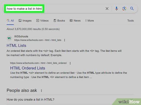 Image result for Nested List through HTML