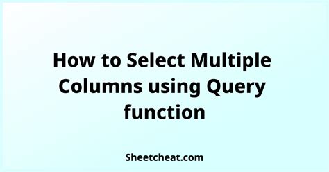 Image result for Query Select Multuiple