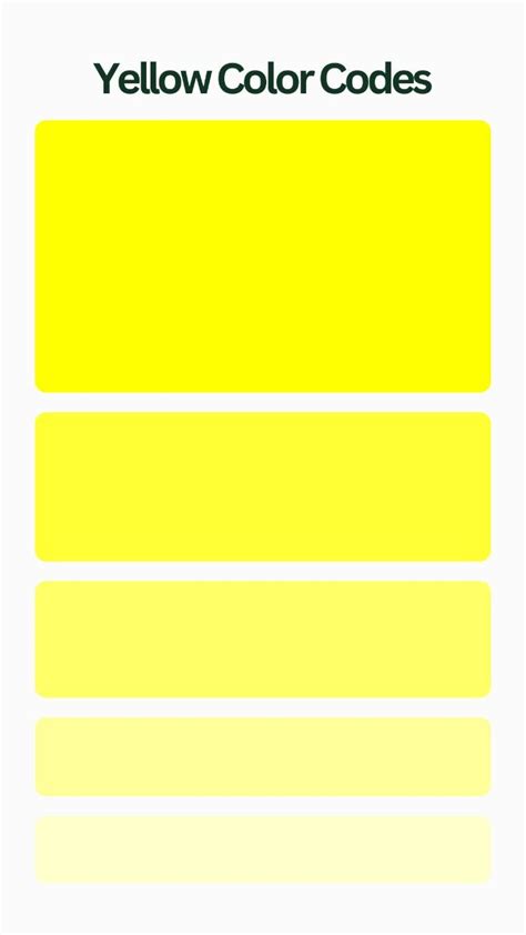 Image result for Yellow Color Shade Code