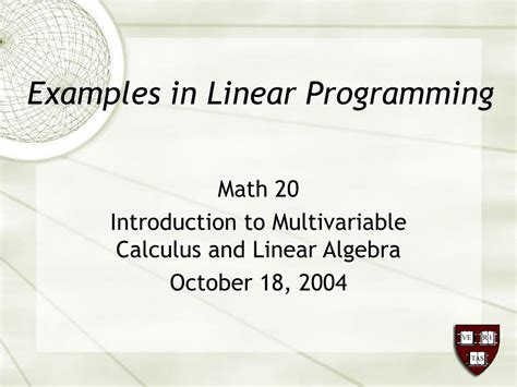 Toradh íomhá ar Linear Programming Model Examples