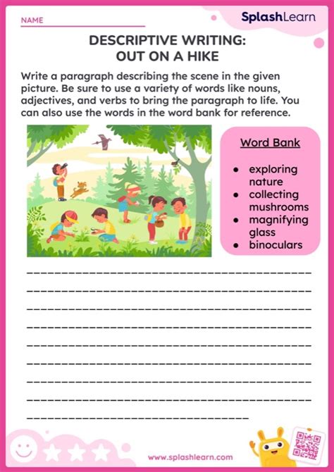 Toradh íomhá ar Worksheets for Descriptive Writing