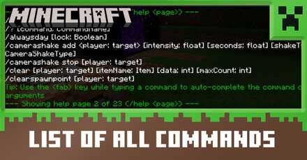 Image result for Minecraft Java Commands List