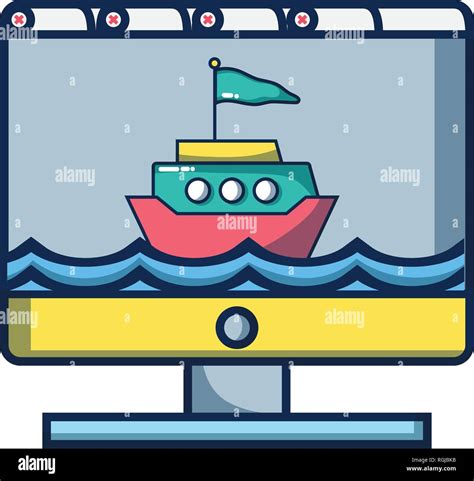 Toradh íomhá ar Computer Screen Cartoon Backdrop