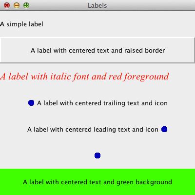 Image result for Java Swing Fancy Labels