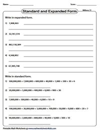 Image result for Expanded Form Thousands Worksheet