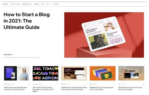 Toradh íomhá ar Blog Design Examples