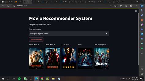 Image result for Movie Recommendation System Web Development Project