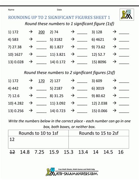 Afbeeldingsresultaten voor Significant Figures Practice Worksheet