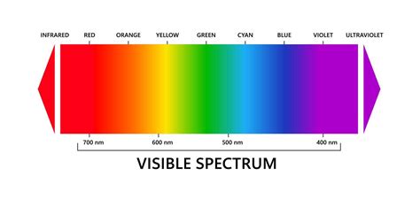 Visible Light Spectrum Wavelength Chart