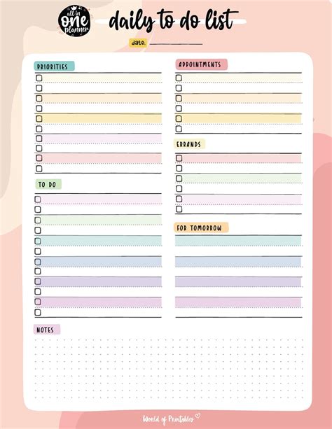 Image result for Free Sample to Do List Template