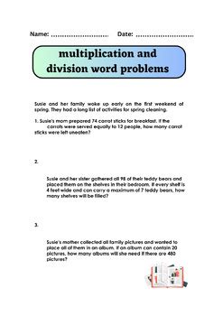 Toradh íomhá ar Mixed Multiplication and Division Word Problems