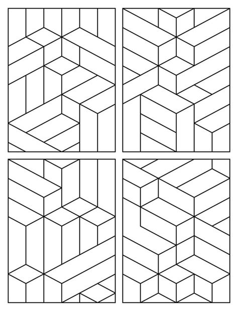 3d Geometric Pattern Coloring Pages 3D: Coloring Pages & Books