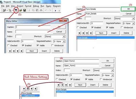 Image result for Menu Editor in VB