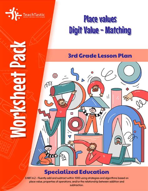 Toradh íomhá ar Place Value Matching Worksheet
