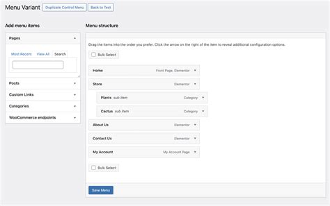 Image result for Menu Test