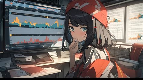 Image result for Anime Looking at Computer