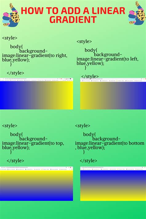 Linear Gradient in CSS Generator に対する画像結果