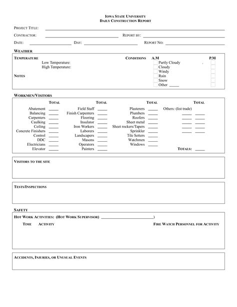 Image result for Daily Report Form