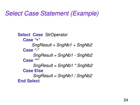Afbeeldingsresultaten voor Select Case Statement Example
