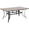 Image result for Rectangular Tile Top Patio Table