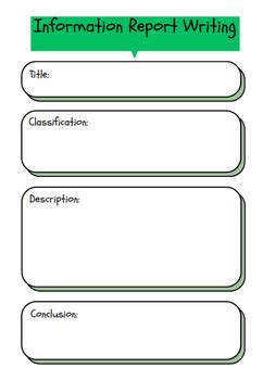 Image result for Informational Report Outline Example