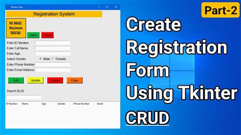 Image result for Registration Form with Use of Tkinter Python