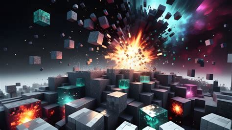 Image result for Minecraft Colorful Blocks Explosion