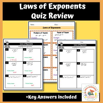 Toradh íomhá ar Laws of Exponents Questions and Answers