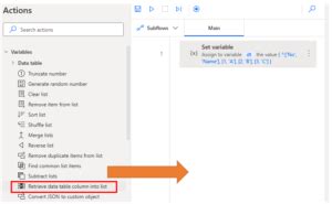 Afbeeldingsresultaten voor DataRow a Lista Power Automate Desktop