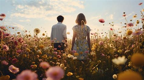 Image result for Two People in a Flower Field