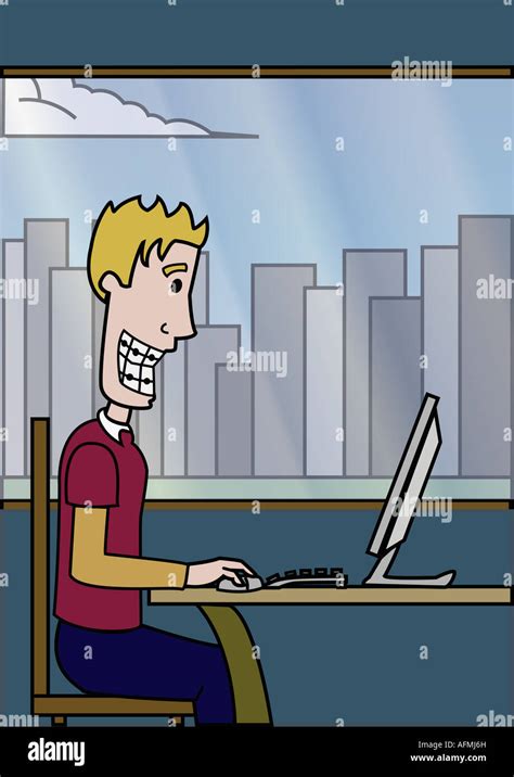 Image result for Boy Using Old Computer