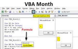 Image result for VBA Excel Code 09 for Month
