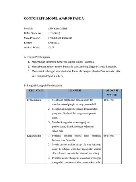 Contoh Format RPP に対する画像結果