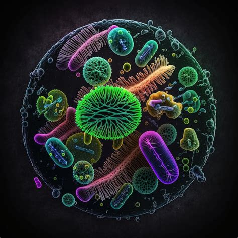 Premium AI Image | Microscope cells and bacteria