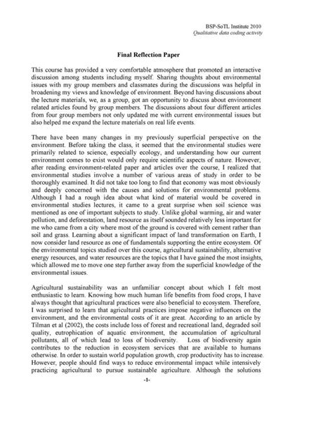 Image result for Reflection Assignment Examples