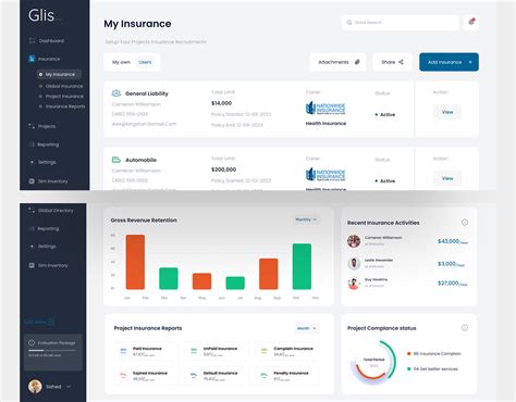 Image result for Insurance Management Software Dashboard