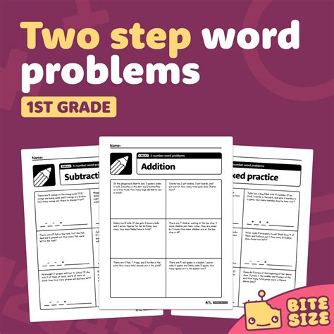 Image result for Two-Step Word Problems Printable