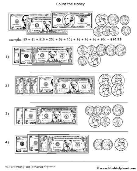Toradh íomhá ar Money Worksheets for 3rd Graders