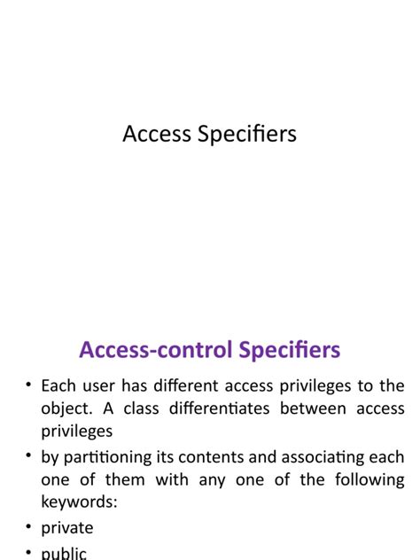 Image result for Flowchart for Access Specifiers Program