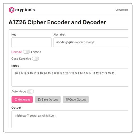 Image result for A1z26 Cipher Decoder