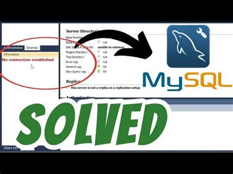 Image result for No Connection Established MySQL Workbench