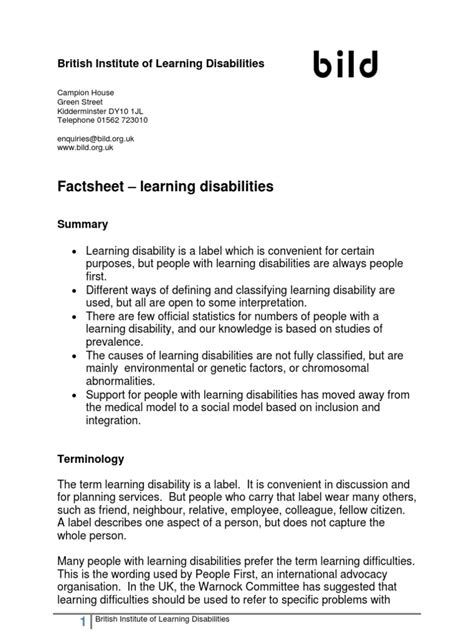 Image result for Specific Learning Disability Fact Sheet