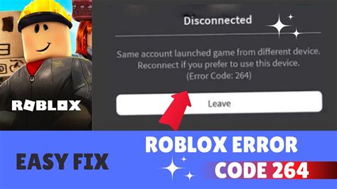Image result for Error Code 264 Roblox Disconnect